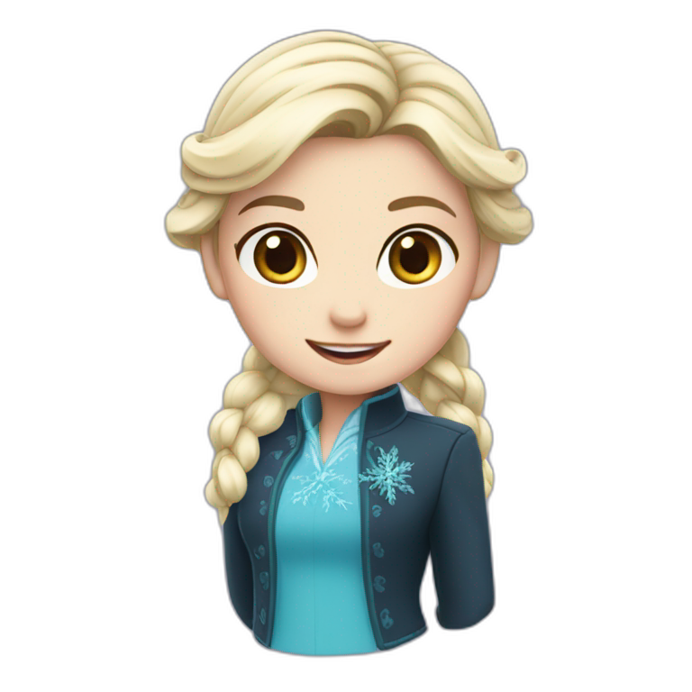 Elsa school uniform emoji