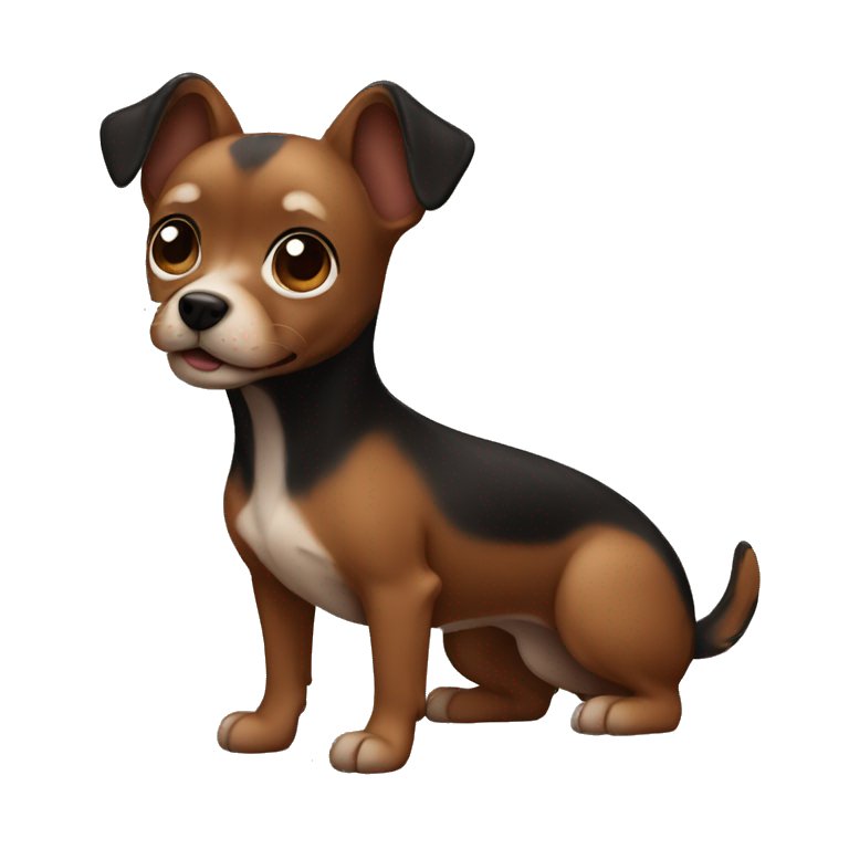 Small dog black and brown emoji