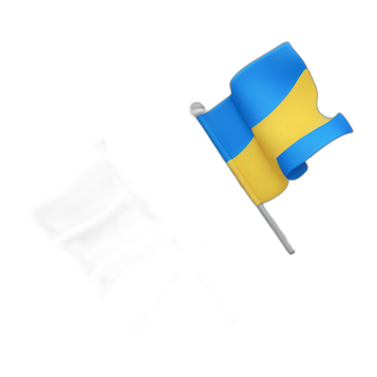 blue and yellow flag emoji