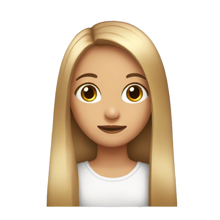 girl with long straight hair over her shoulder  emoji