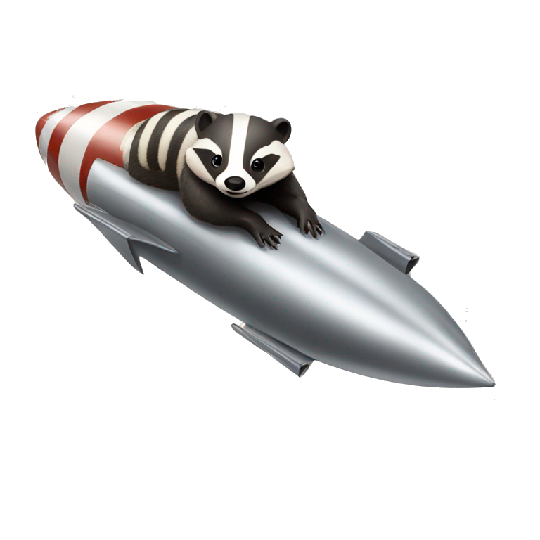 badger on rocket emoji