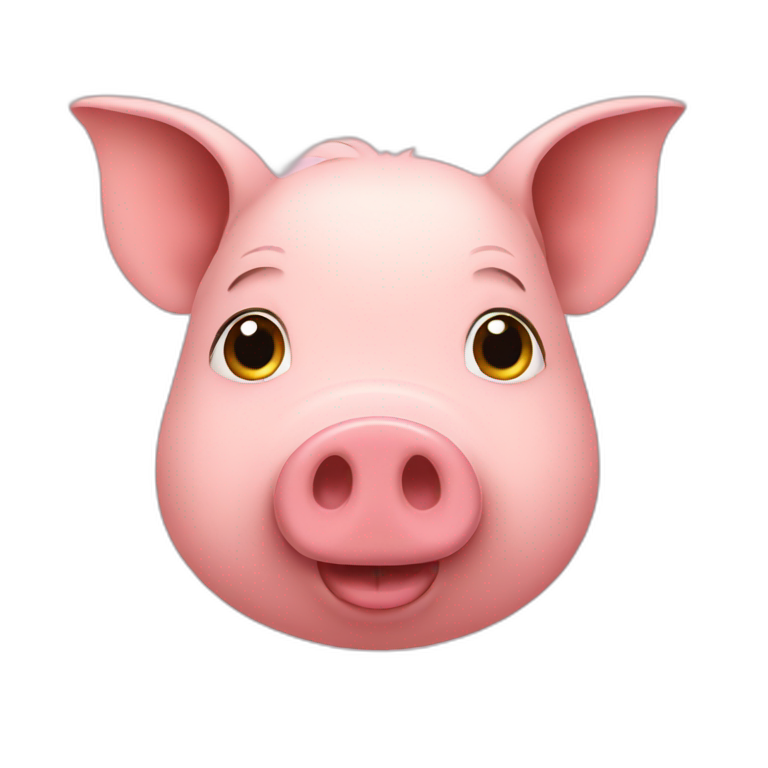 pig-with-hair emoji