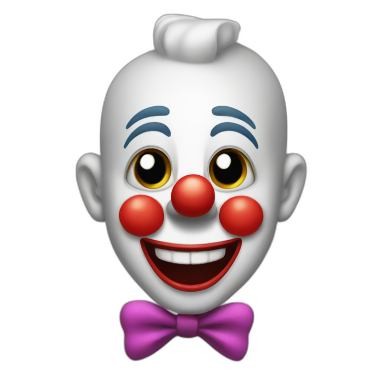 a very happy clown emoji