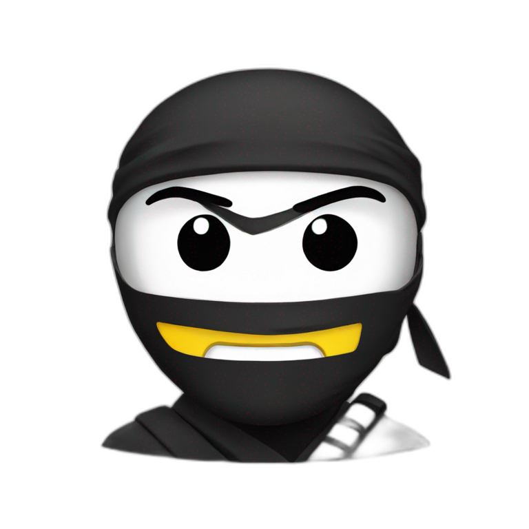 ninja con iphone emoji