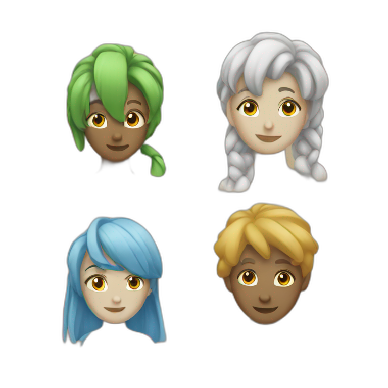 Four ios style emoji