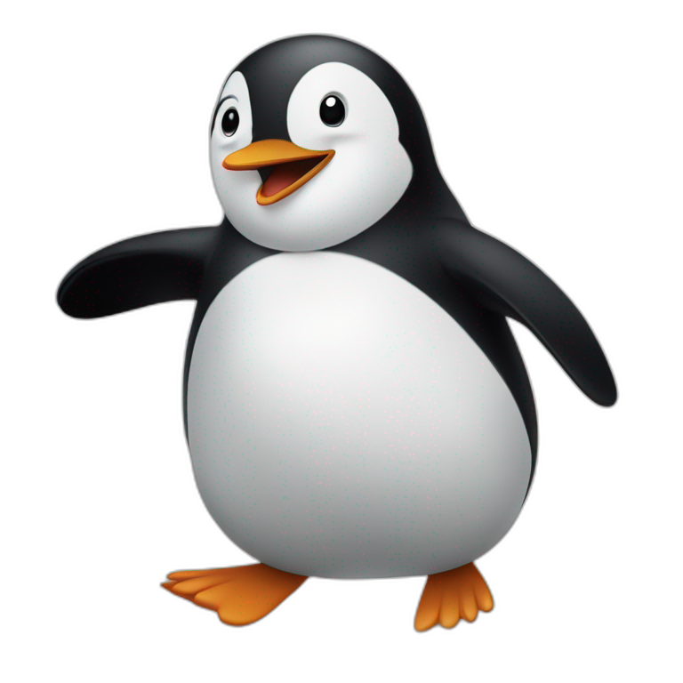 pingüino bailando emoji