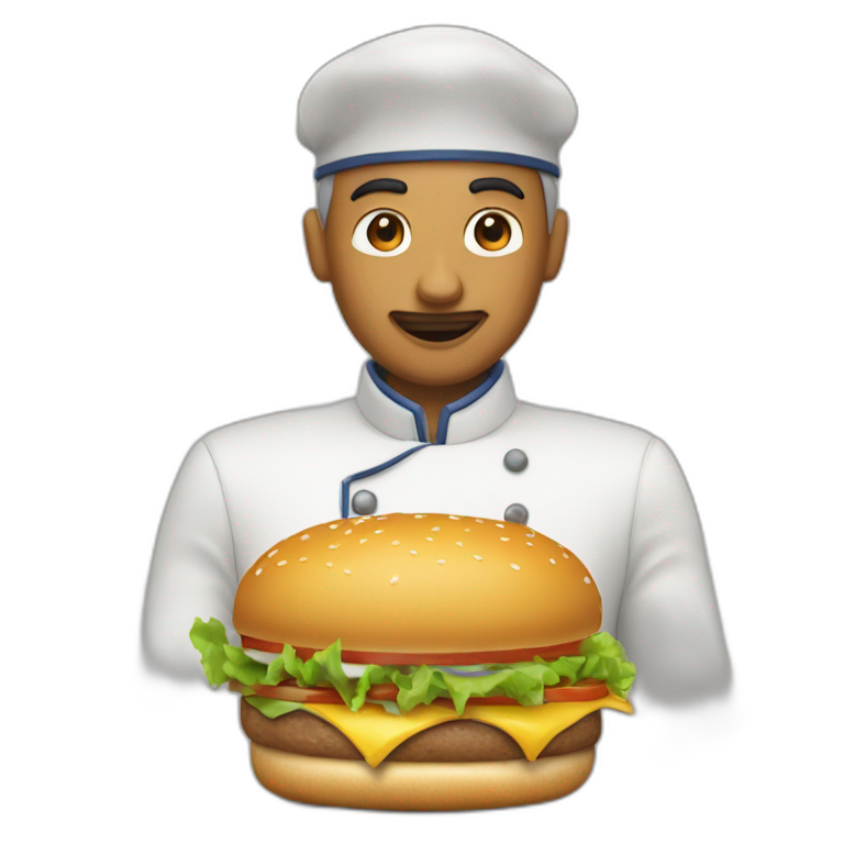 Titeuf qui mange un burger emoji