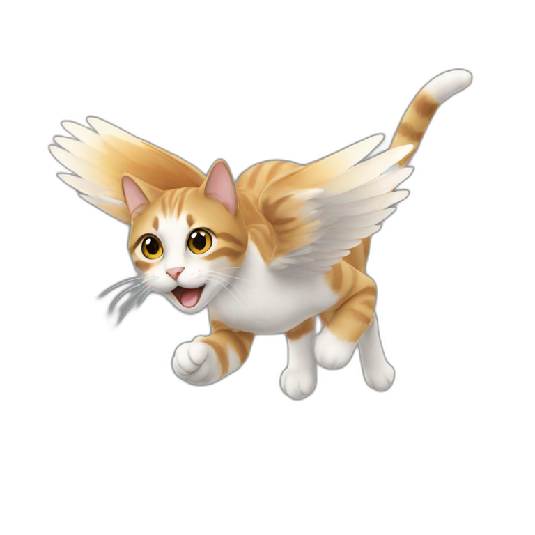 A cat flying emoji