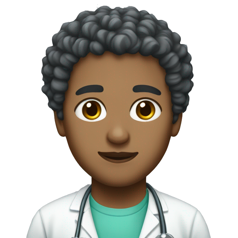 Short curly hair & light brown skin surgeon emoji
