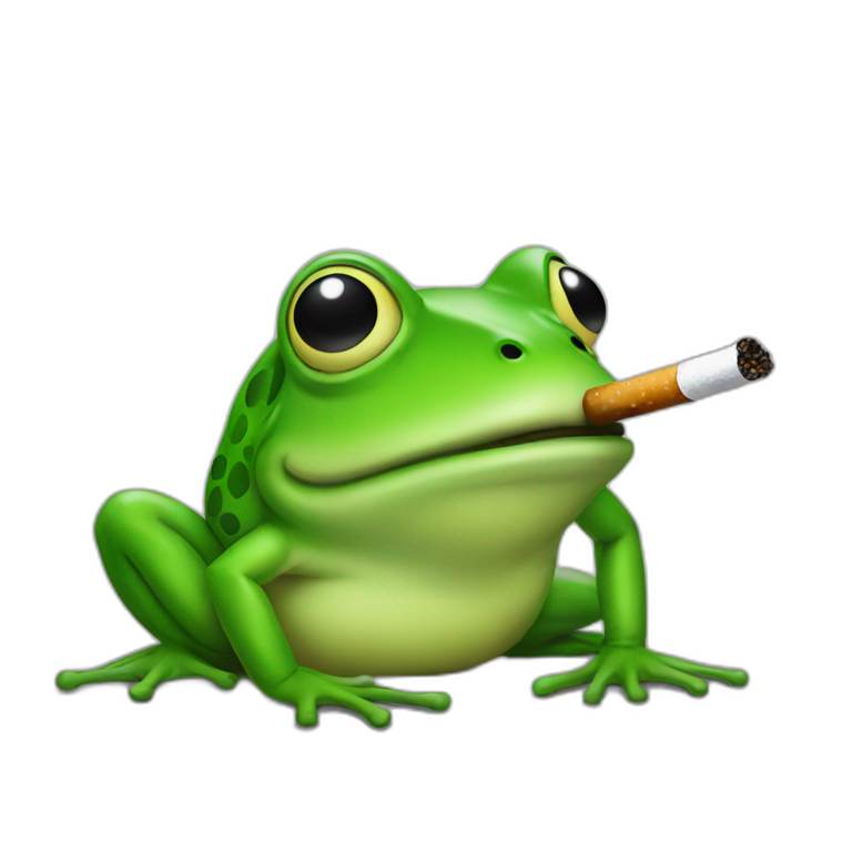 smoking frog emoji