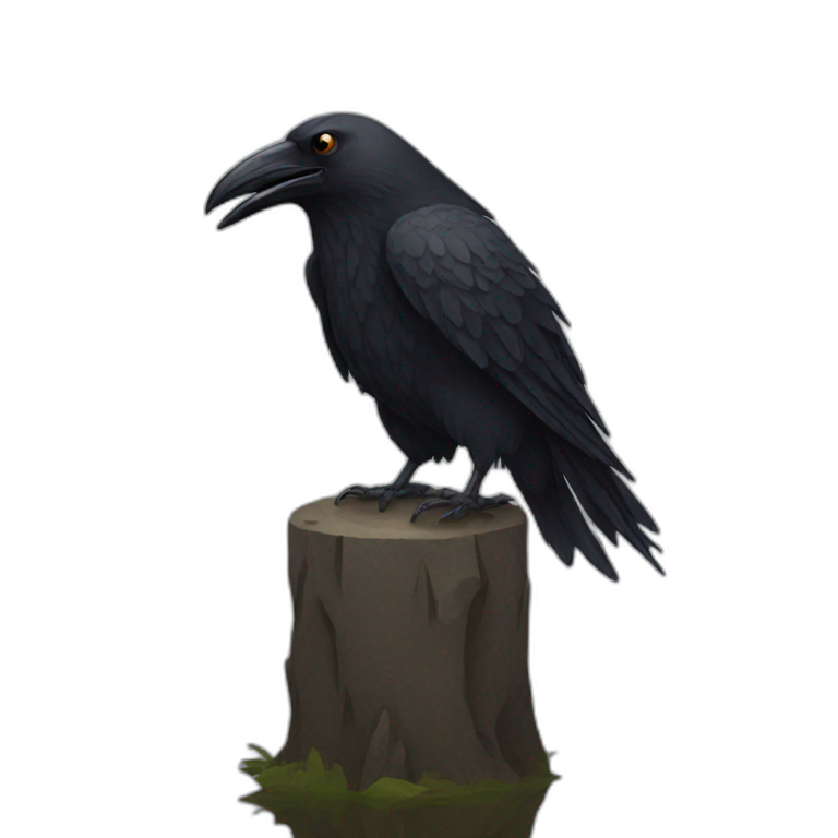 Crow man emoji
