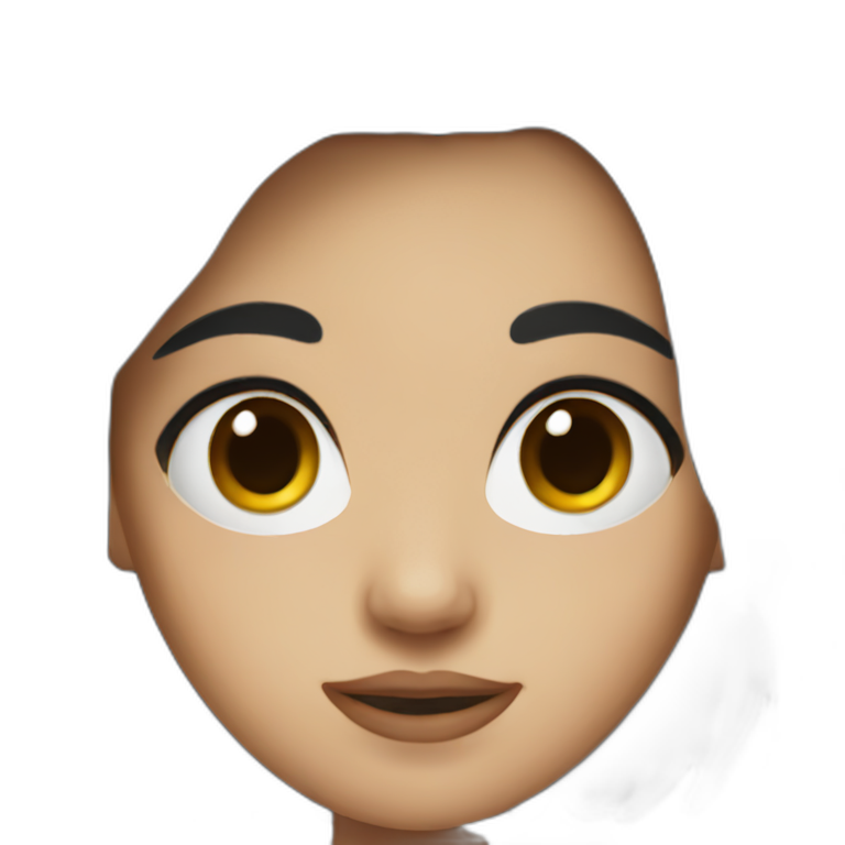 Girl with Dark hair and dark Eyes  emoji
