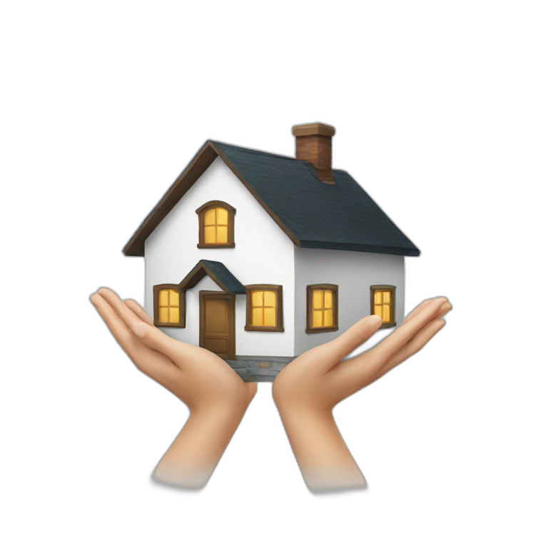 House in hands emoji