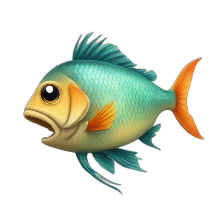 Fish-wind-blow emoji