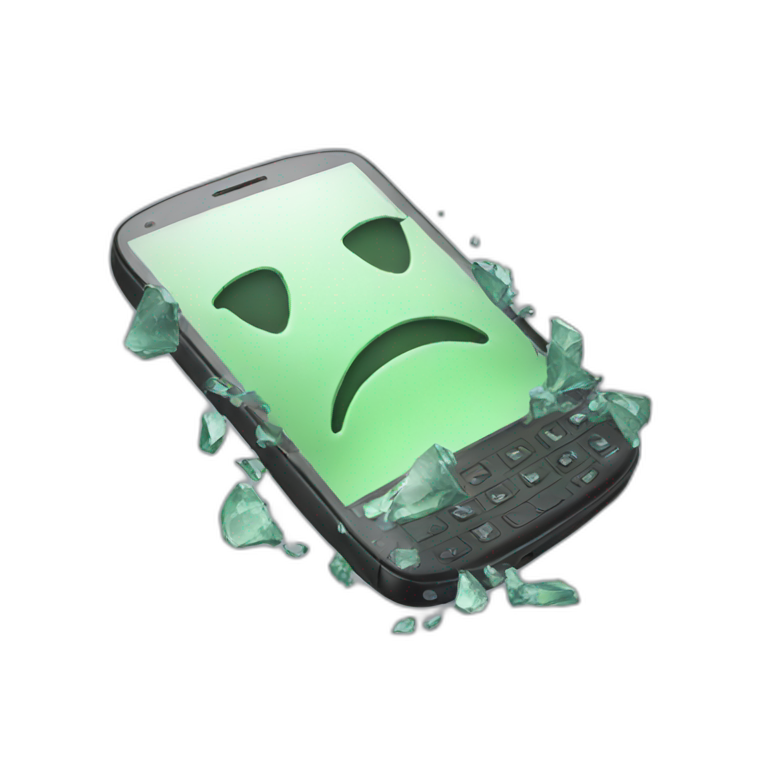Broken phone emoji
