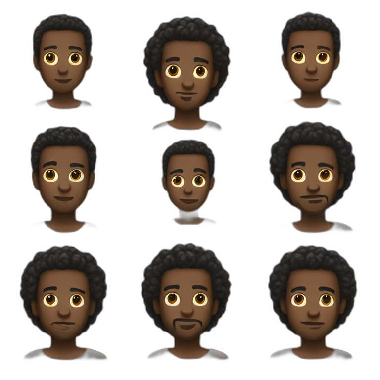 Black men with locks emoji