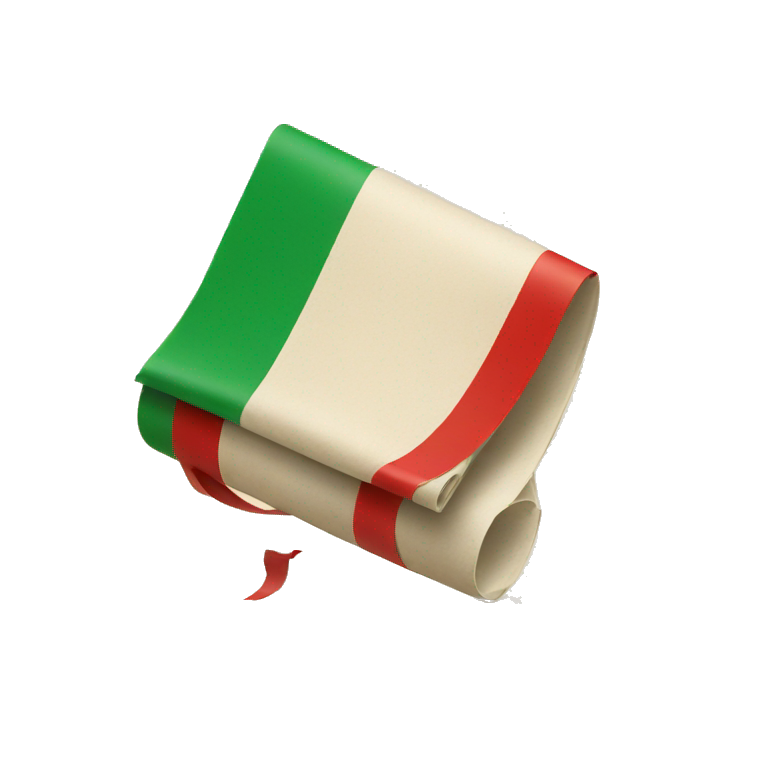diploma with italian flag emoji