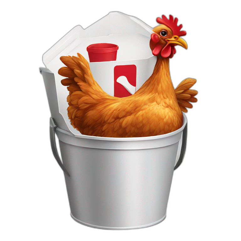KFC bucket with chicken emoji