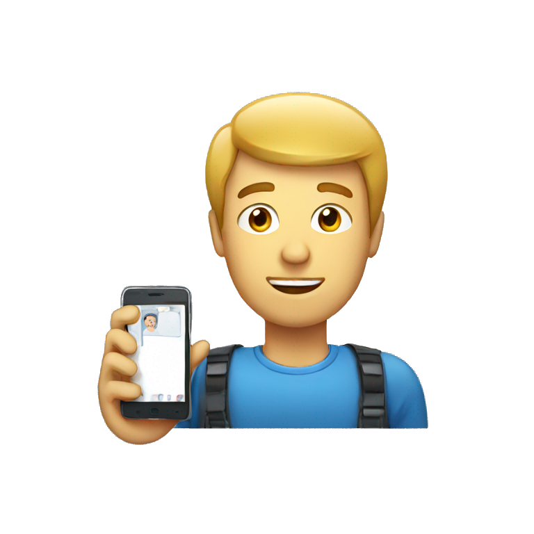 man in a cellphone emoji