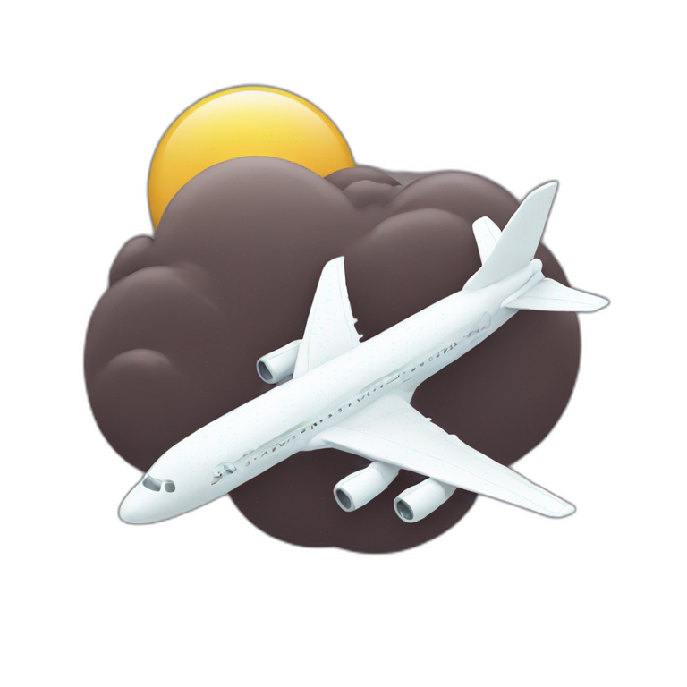 airplane flying over the world emoji