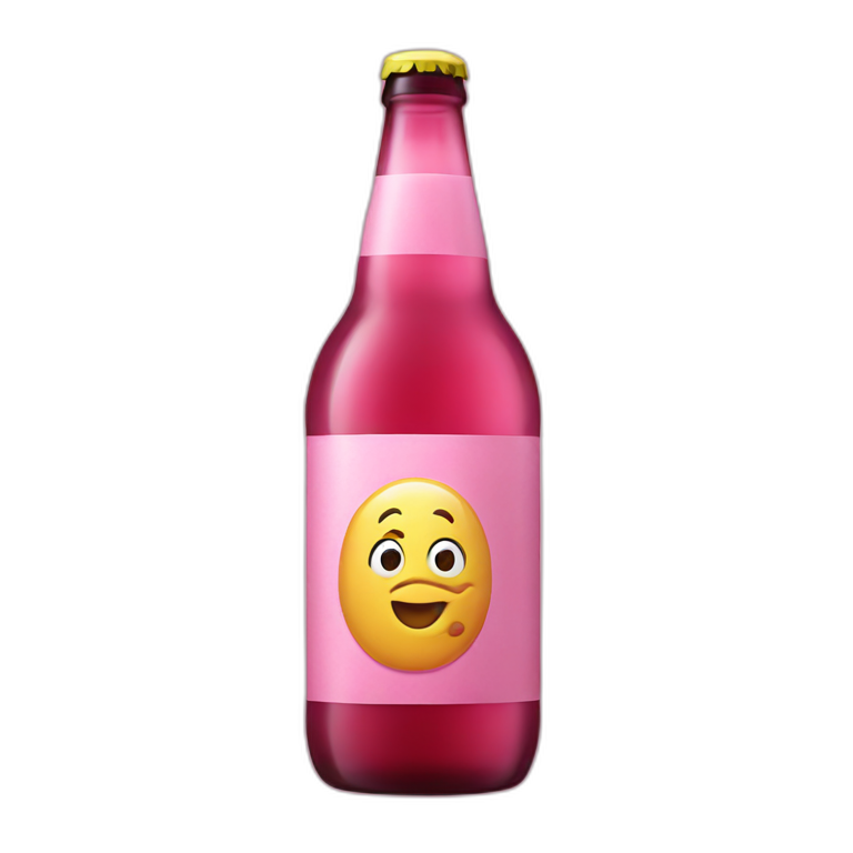 Pink Bottle beer emoji