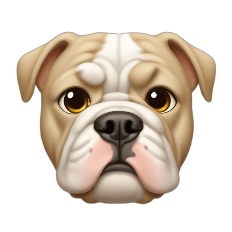 Bulldog frances all beige emoji
