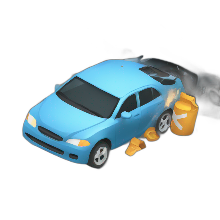 car accident emoji