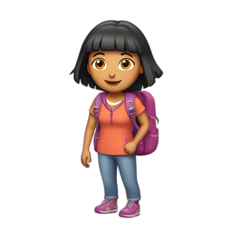 dora with backpack emoji