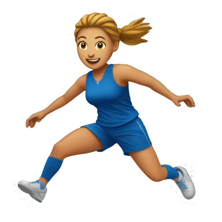 handball player jump female emoji