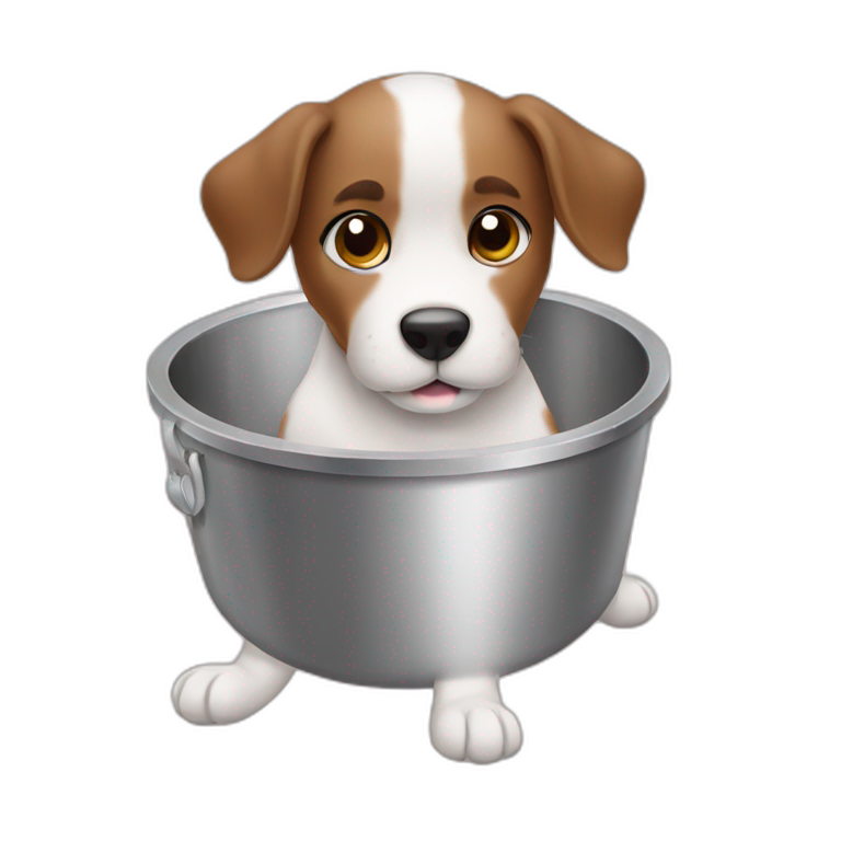 puppy using sieve emoji