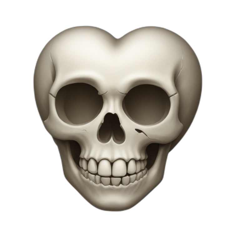 heart shape skull emoji