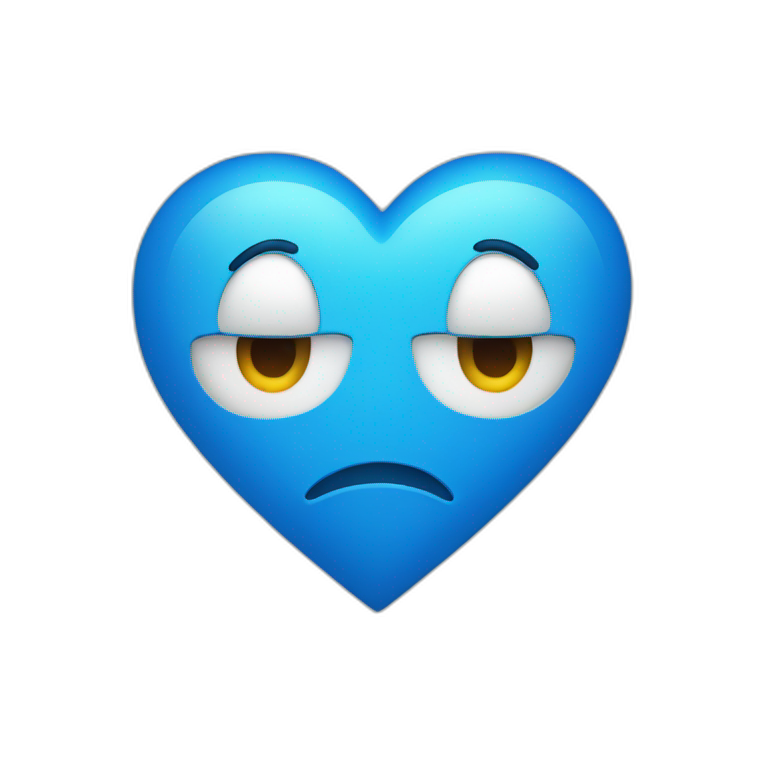 Blue heart emoji. emoji