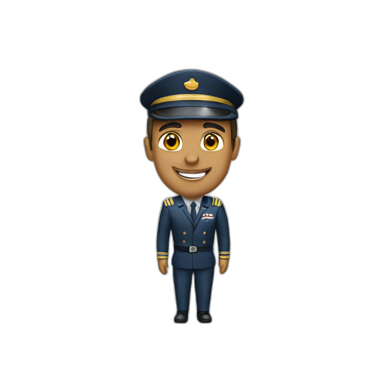 Pilot in the air emoji