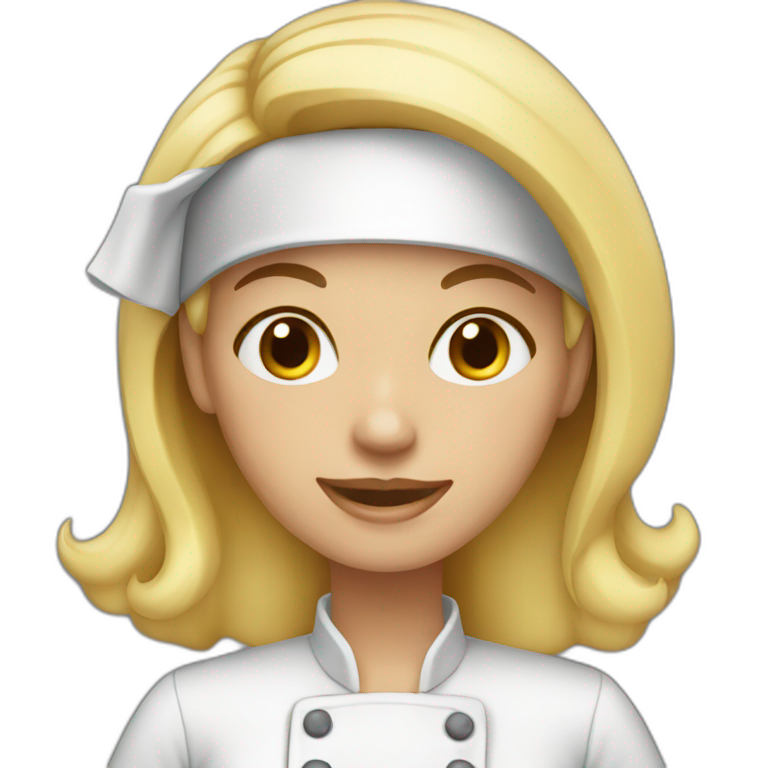 cook woman blond hair emoji