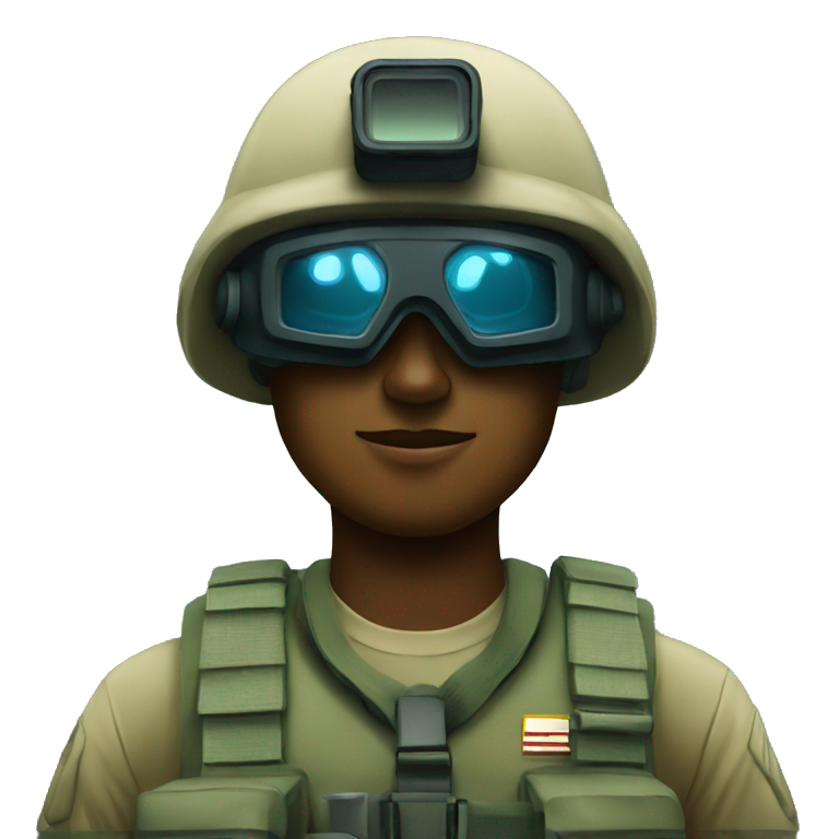 a marine looking through night vision goggles emoji
