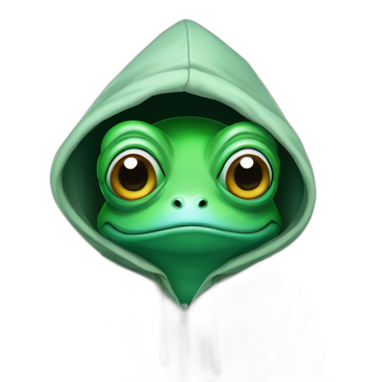 emoji frog in hoodie emoji