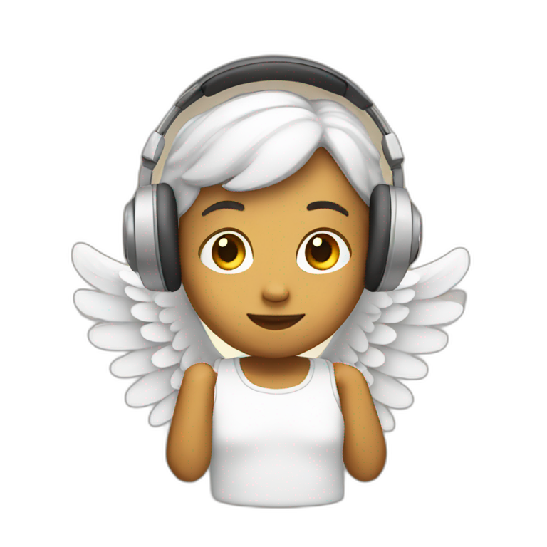 angel with headphones emoji