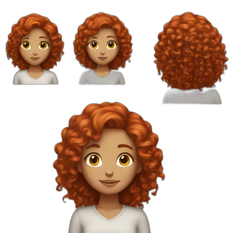 curly red-haired girl emoji