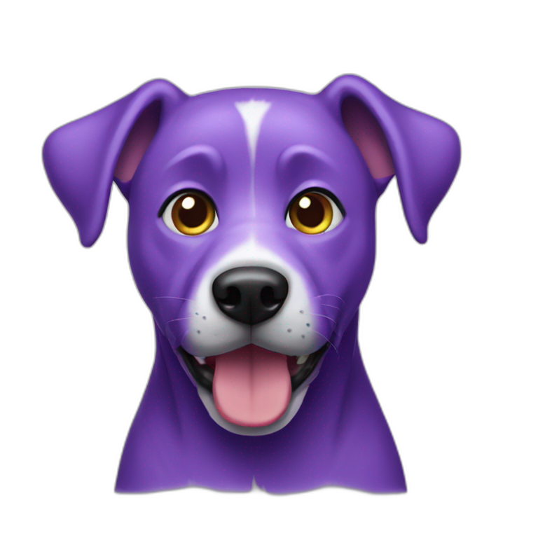 purple dog  emoji