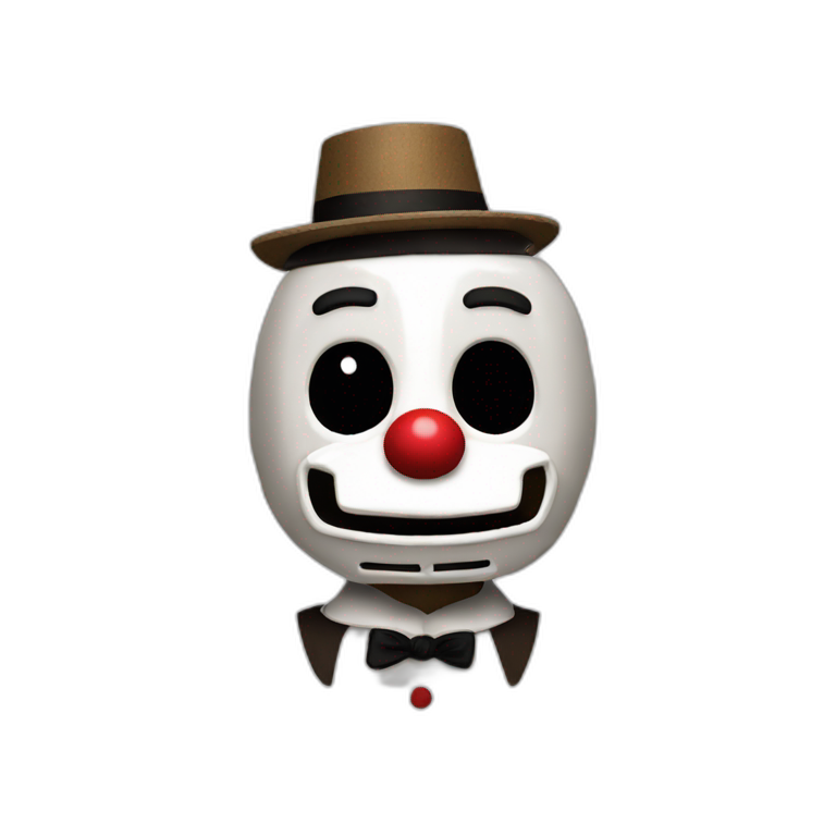 Máscara blanca del personaje puppet de fnaf emoji