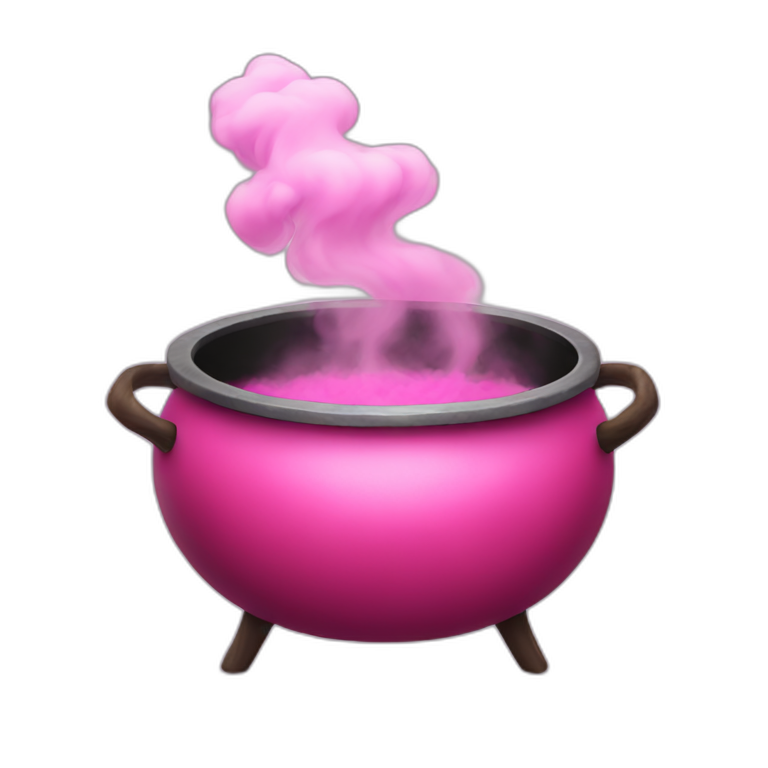 Cauldron pink smoke emoji