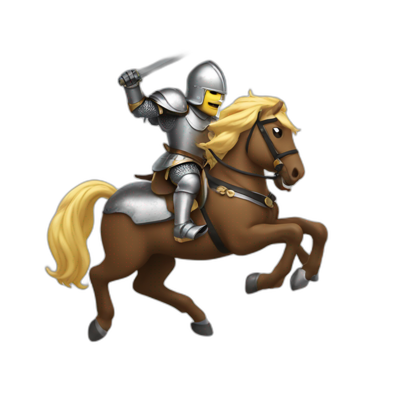 Charging knights on horse emoji