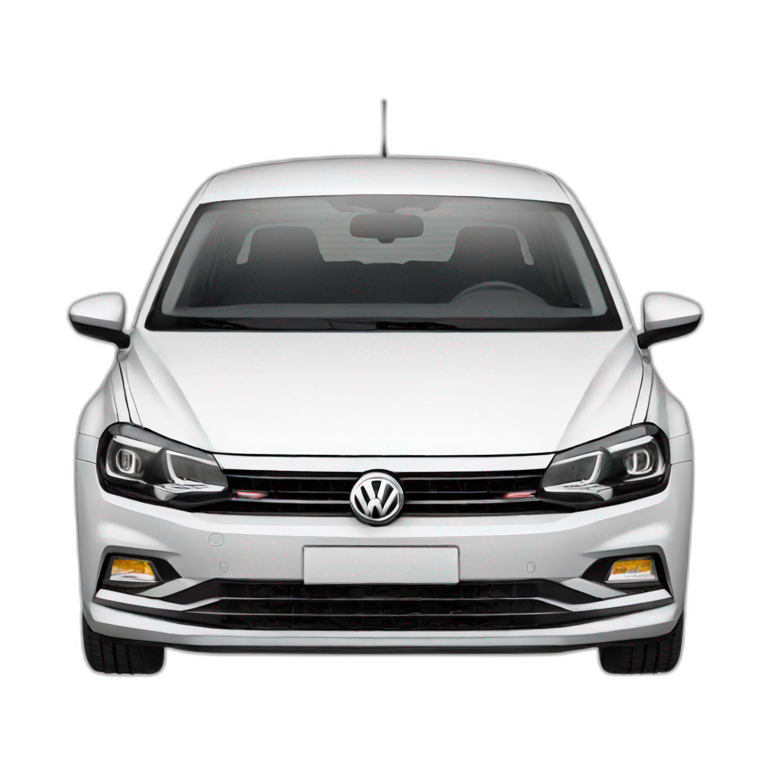 White Volkswagen Polo 2018 emoji