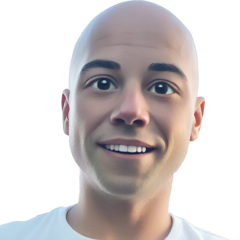 bald boy in white shirt emoji