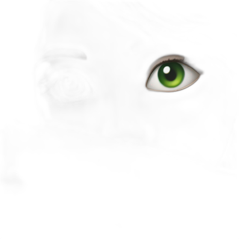 intense green-eyed girl portrait emoji