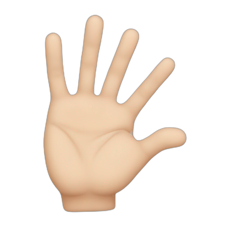 hand showing small  emoji