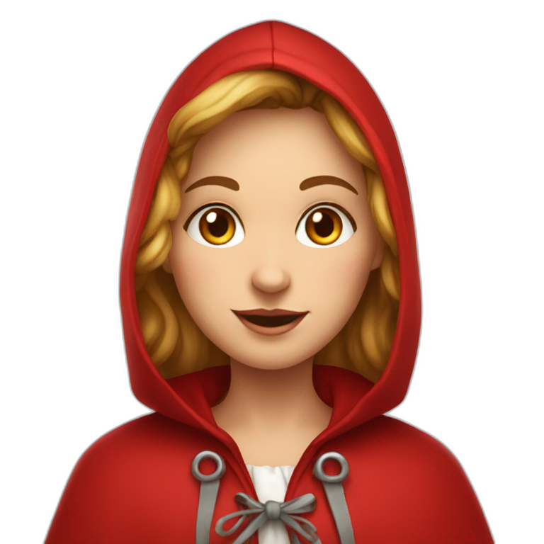 Little Red Riding Hood прыгает с парашютом emoji