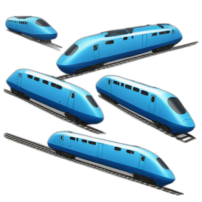 High velocity train blue emoji