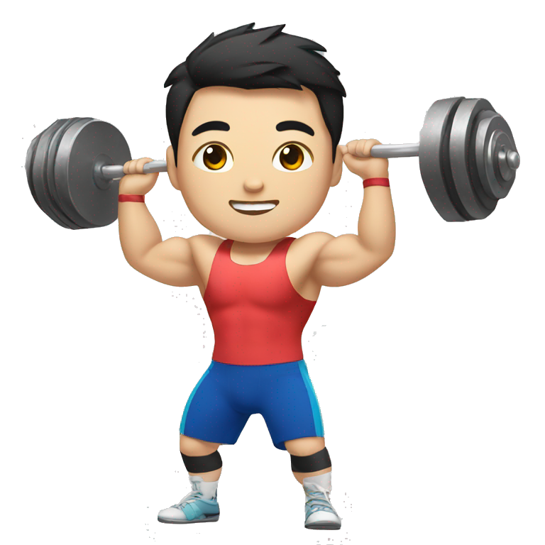 Chinese weightlifter emoji