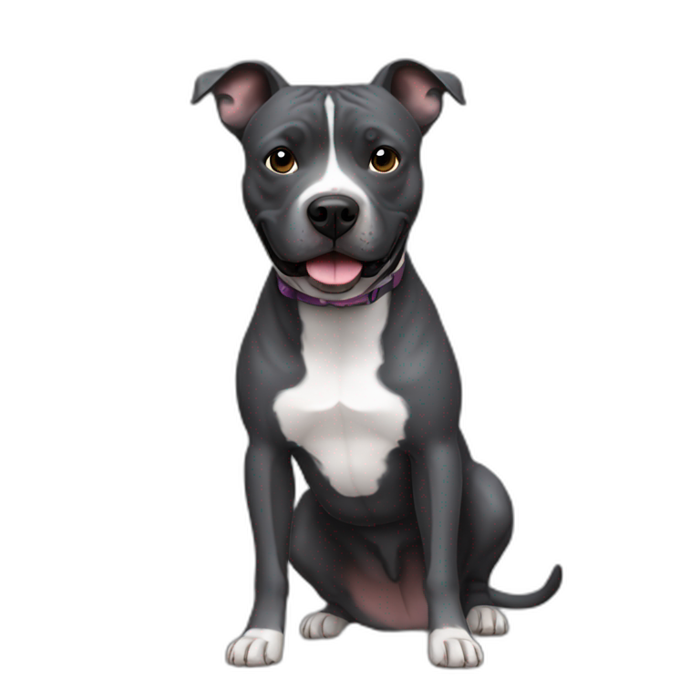 dark grey staffordshire terrier emoji